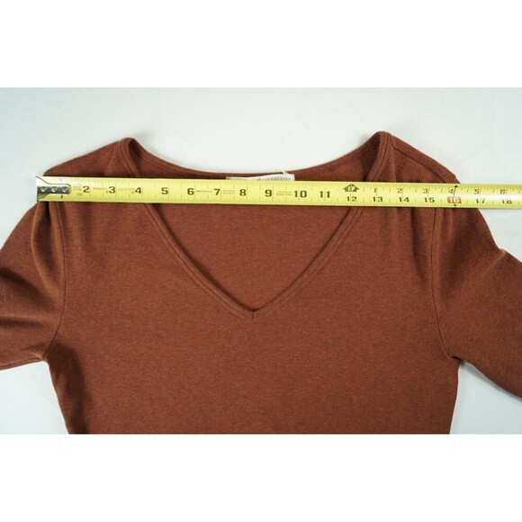 Peruvian Connection Light Weight Long Sleeve Sweater Burgundy Size 16 Long - Picture 10 of 13